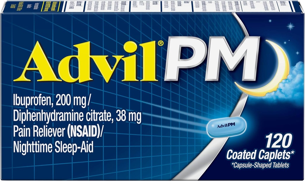 Advil PM Caplets 120 ea (ambalaj cu 3)