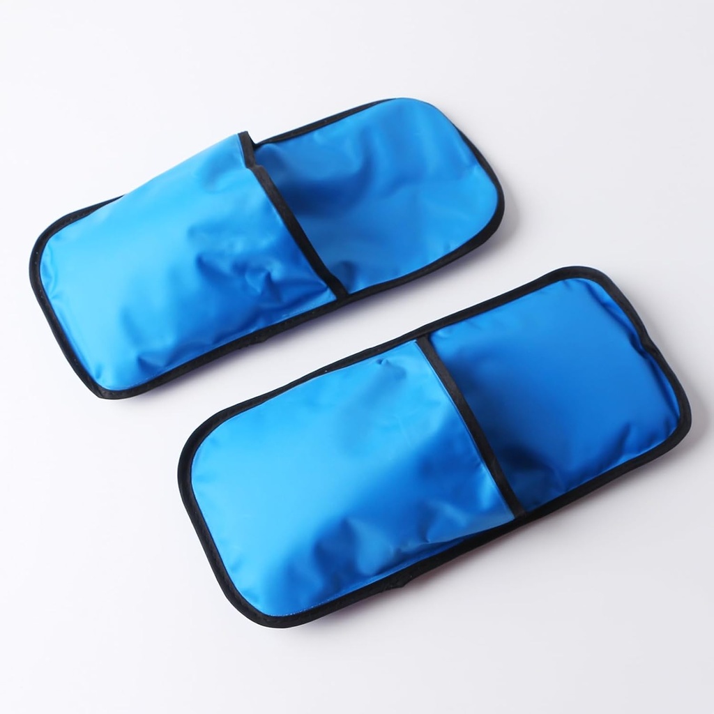 Terapie rece Slippers, Picior Ice Pack Wrap, Neuropatie Slippers Rapid Relief Ice Slippers pentru picioare obosite și umflate, Picioare fierbinți, Fascitis Plantar Relief (Blue, Large)