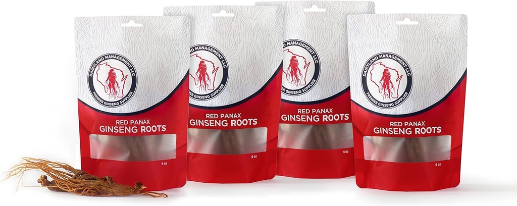 Dairyland Management LLC 16 oz Pack of Korean Panax Ginseng Root - Autentic Panax Ginseng - Non-GMO, Gluten Free Ginseng Root - Utilizați Ginseng în Supă, Ceai, Congee