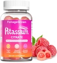 Supliment de potasiu Gumies 1000mg - Supliment de potasiu pentru cramps picior, Musculare & Heart Health - 1 luna Supliment (60 Conte)