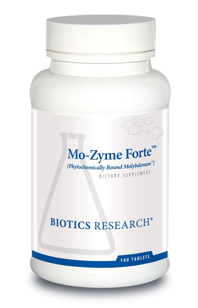 Biotice de cercetare MoZyme Forte Molybdenum 150 mcg, suport hepatic, detoxifiere, element esenţial Trace, metabolice sănătoase, suport antioxidant 100 comprimate