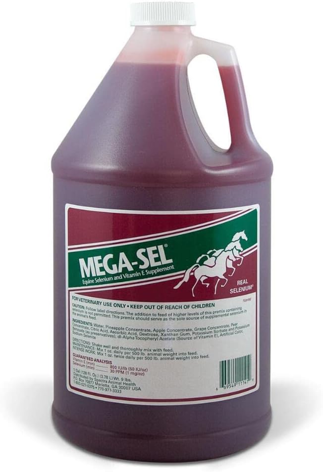 Mega-Sel Liquid Formula pentru Cai, 1 Gallon (128 Fl oz)