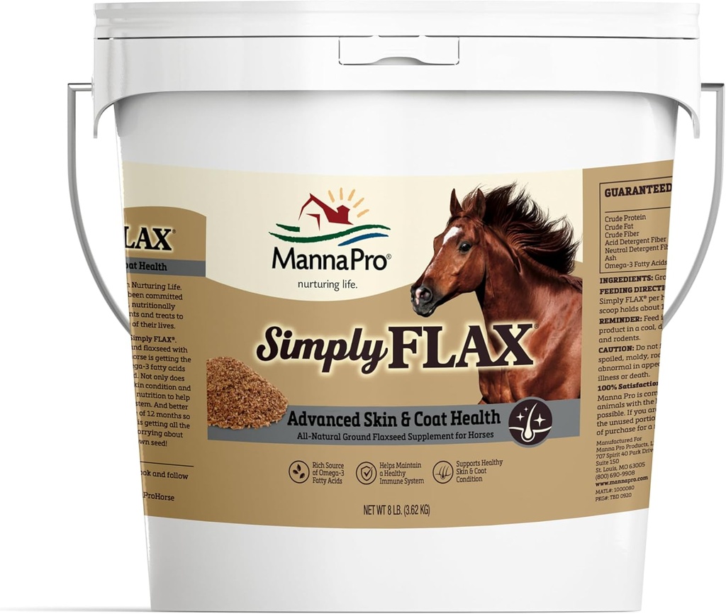 Manna Pro Pur și simplu Flax pentru cai 