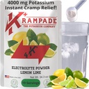 Krampade Original Lemon Lime 4K, 4000 mg Potasic Instant Cramp Relief Electrolyte Drink Powder 