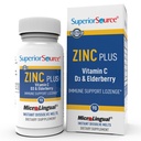 Source Superior Zinc Plus - Sistemul imunitar Suplimentul de sprijin pentru sănătate - Vitamina C, Elderberry & Vitamina D3-90 Tablete de dizolvare instantanee