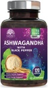 Ashwagandha Suplimente 2100mg - Extra Putere Ashwagandha pulbere si root extract cu Pepper negru pentru absorbtie maxima, Suplimente antioxidante pentru femei si barbati, Vegan, non-GMO - 120 capsule