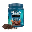 Vega Organic All-in-One Praf de proteine Vegan, Ciocolata - Ingrediente Superalimentare, Vitamine pentru Suport Imunitate, Keto Friendly, Proteina Pea pentru Femei & Men, 13.2 oz (Packing May Vary)