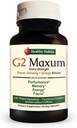 Obiceiuri sănătoase G2 Maxum Extra Putere Panax Ginseng Plus Ginkgo Biloba Blended pentru a sprijini energia și funcția cognitivă 60 Capsule veg per flacon