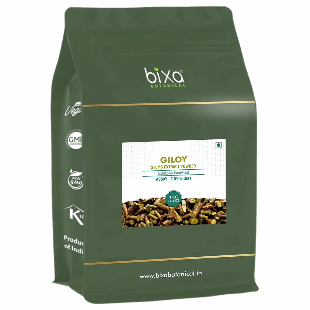 Bixa BOTANICA GILOY (GUDUCHI/TINOSPORA CORDIFOLIA) Extract uscat - 2,5% Bitterness by GRAVIMETRY (1KG (Pachet de 1)