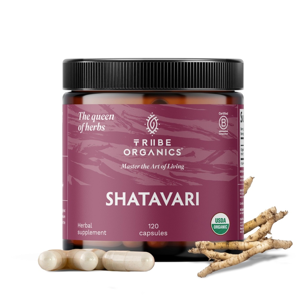 TRIBE ORGANICS Organic Shatavari Suplimentul vegetal - Echilibru hormonal 
