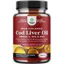 Islanda Wild Caught Cod ulei de ficat Softgels - pește Omega 3, EPA, DHA, vitamina D & A, 1000 mg per servire - capsule fără burpless pentru inimă, comun, Brain & Immune suport - 100 Conte
