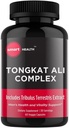 Tongkat Ali - Mens Health & Vitality Supplement - 800mg Tongkat Ali + 200mg Tribulus Terrestris - Suport de performanță - Gluten gratuit, Vegan & Non-GMO - 60 capsule - 30 Servings