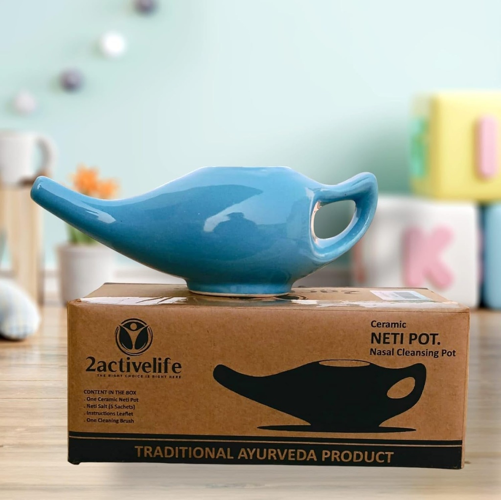 Yoga Neti Pot pentru Curățarea Sinusului și Congestiei