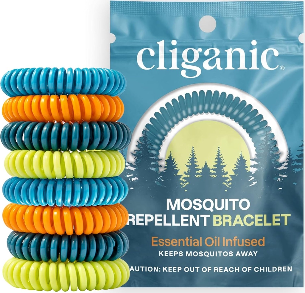 Cliganic 20 pachet de țânțari replicante pentru adulți și copii - formații naturale Deet-Free, înfăşurate individual