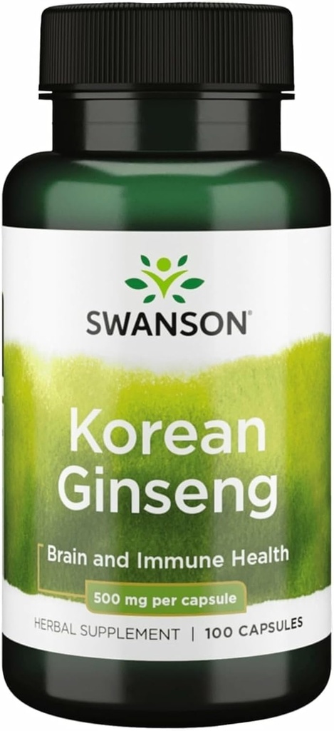 Swanson Korean Ginseng 500 Milligrams 100 Capsule
