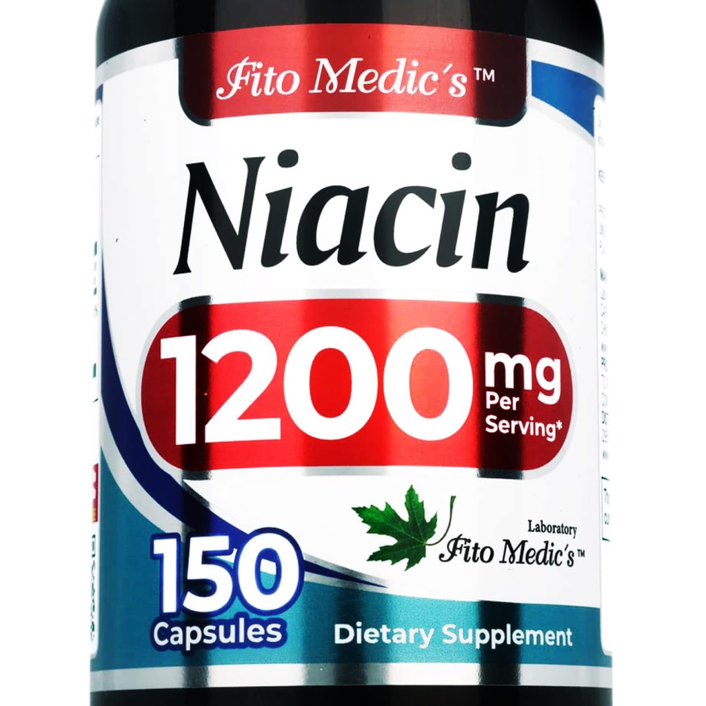 Lab - Niacin - Vitamina b3-1200 mg per Serving, 150 capsule de - vitamina b3 niacină - Ultra mare Absorbţie.
