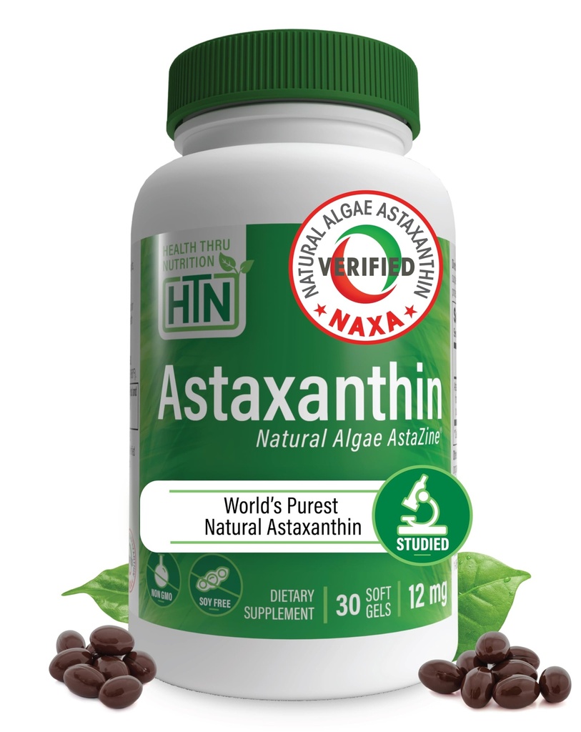 Sănătate Thru Nutriție Astaxanthin Triple Putere 12 mg Supliment 30 Softgels 