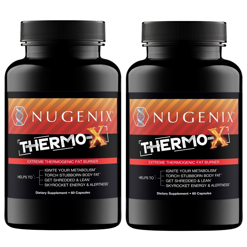 Nugenix Thermo-X: Supliment termogenic de grăsime pentru bărbați, Accelerator metabolic Extrem, 120 Număr