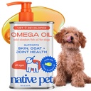 Native Pet Omega 3 Ulei de pește pentru câini și pisici - Promovează piele sănătoasă, Haină lucioasă, și articulații puternice - Made with Wild Alaska Somon ulei pentru câini de câini 