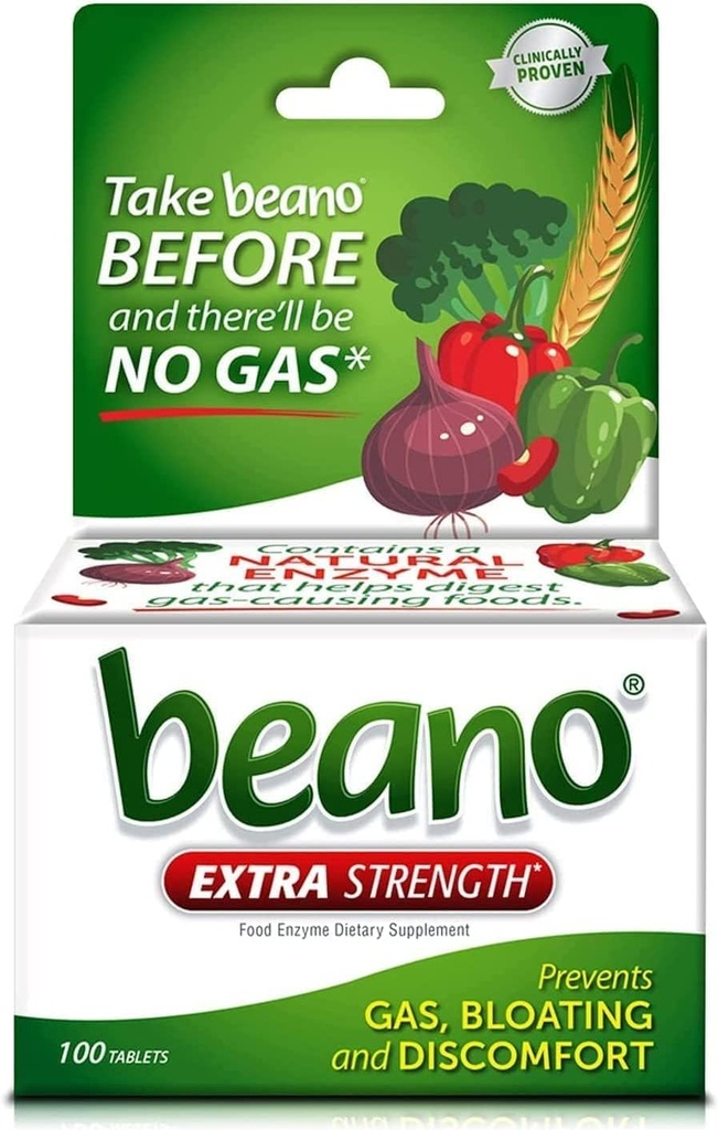 Beano Food Enzyme suplimente alimentare, 100 comprimate de Beano