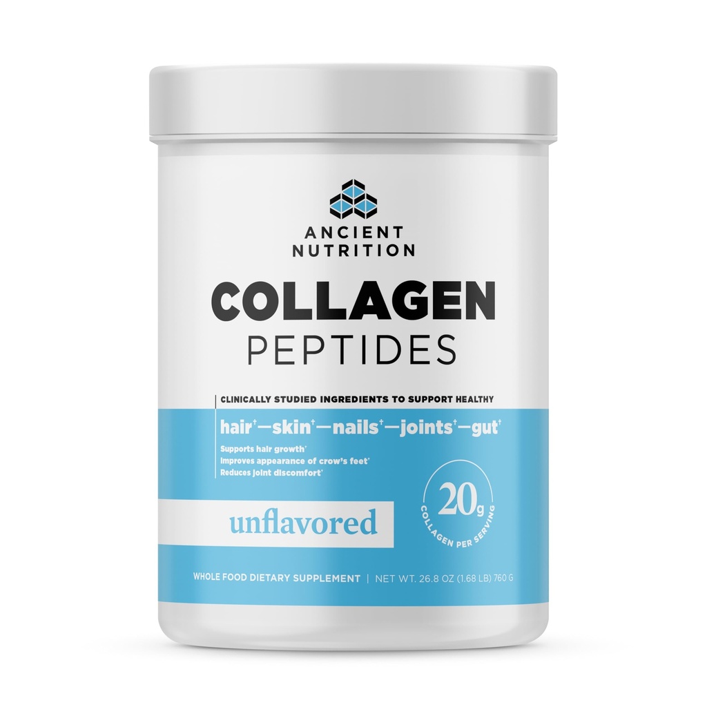 Colagen de nutritie antica Peptides, Colagen Peptides Powder, Colagen hidrolyzed nearomatizat, sustine pielea sanatoasa, articulatii, Gut, Keto si Paleo Friendly, 38 Serviri, 20g Colagen per Servire