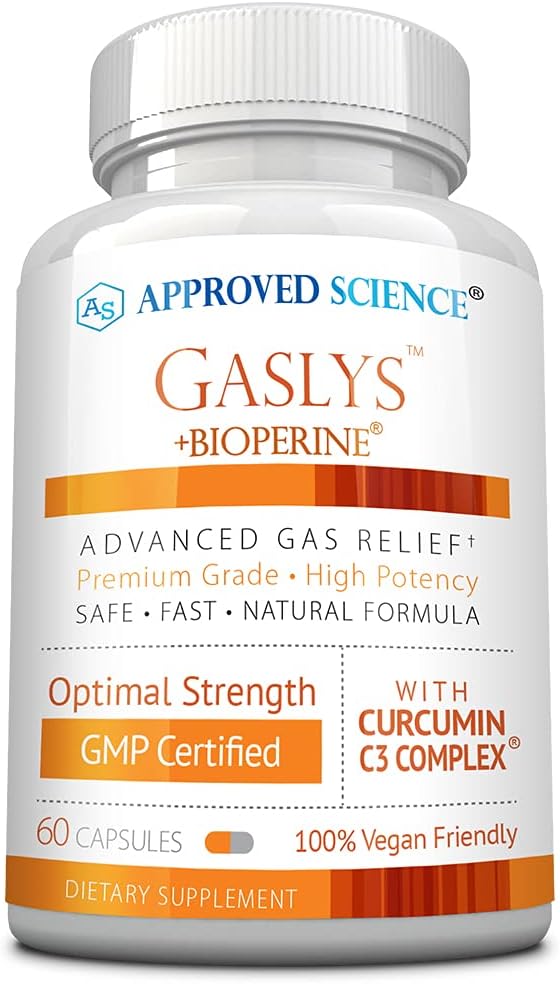 Stiinta aprobata® GaslysTM - Soothe Digestive Tract, Alleviates Gas and Stomac Cramps - Artichoke Powder, Ginger, Fennel Seed - 60 Count - Pack of 1