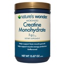 Nature's Wonder Micronized Creatin Monohidrat Powder 5g, Muscle Health, Muscle Energy Production, No Lactoză, 5g of Micronized creatine Powder per Serving, 450G, 90 Servings