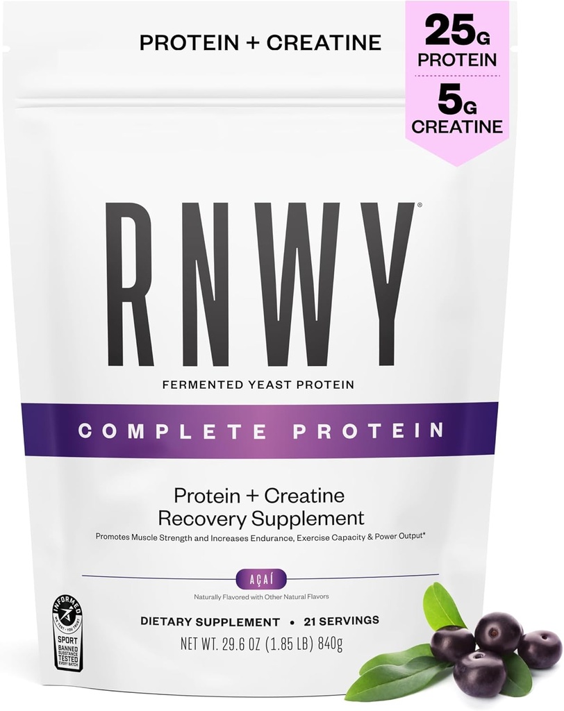 25g Acai Proteina + 5g Creatine Powder, Vegan-Baza de proteine de plante cu enzime digestive pentru a construi & Recuperare, 21 Servings