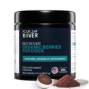 Four Leaf Rover Red Rover - Dog Urine Tract Supliment - cu vitamine din Berries organice și mere - Sursa buna de polifenoli și antioxidanți - 30 de serviri caine mare