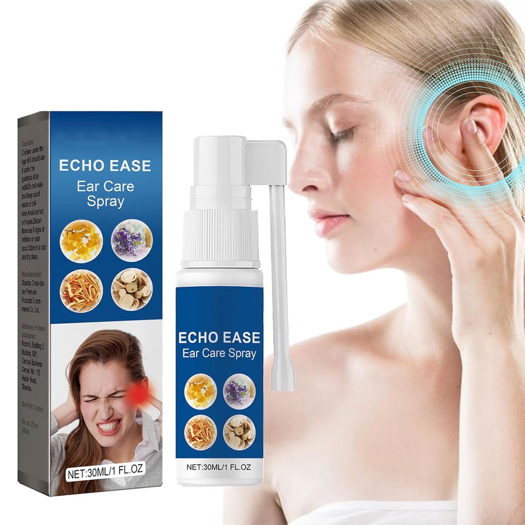 GERRIT Echo Ease Tinitus Inhalator, Tinitus Relief Spray pentru inelarea urechilor Dispozitiv, Echo Ease Tinitus Relief Spray (1PCS)