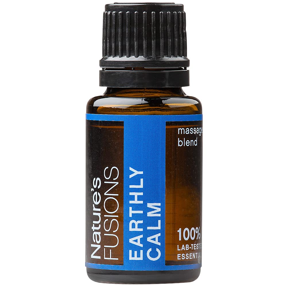 Fuziunea naturii calm pământesc, 100% ulei esențial pur și natural amestec pentru aromaterapie și utilizare topică, 0.5 Fl Oz (Pachet de 1) (15 ml)