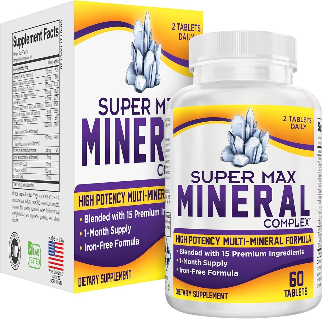 Super-MAX Multimineral Supplement (Iron Free) Multiminerale 