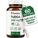 Tudca 500MG de la PRISTINE suport hepatic & purificat Sare Bile Supliment capsule - 60 zile de aprovizionare - vezica biliara Organ hepatica & Digestion Detoxifiere si Curatati Suplimentul suport - Gluten gratuit OMG