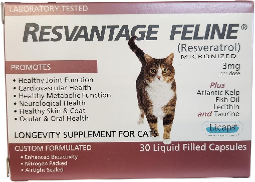 Felină - Resveratrol - Suplimentul de longevitate pentru pisici - 30 capsule