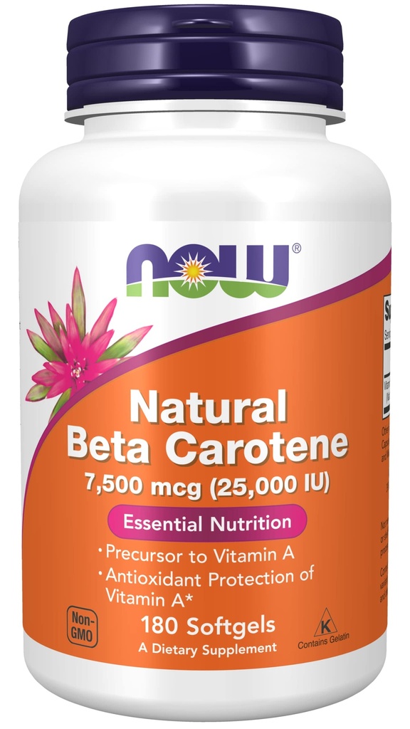 ACUM Alimente Suplimente, Natural Beta Caroten 25.000 UI, Nutriţie esenţială, 180 Softgels