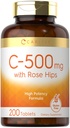 Carlyle Vitamina C cu Rose HIPS 500mg 
