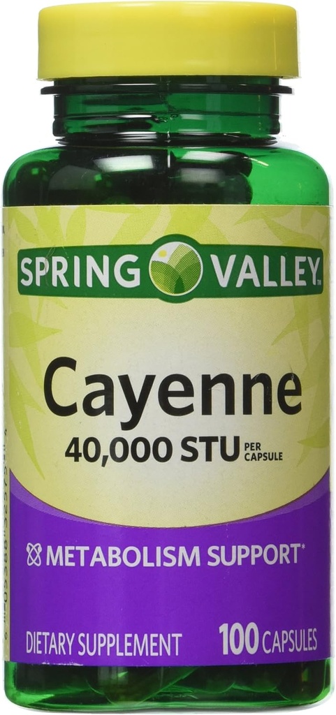 Valea Primăverii - Fructe de Cayenne 40.000 STU, Tot Herb, 100 capsule