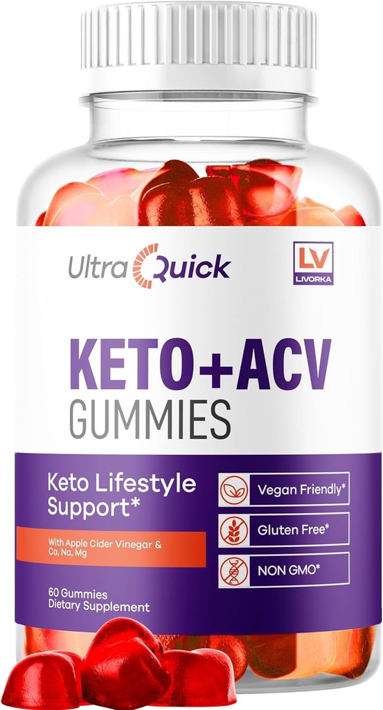 LIVORKA Ultra Quick Keto ACV Gummies - Ultra Gume rapide, UltraQuick Keto Plus ACV Gummies, Ultra Quick Keto ACV Gummies Support, UltraQuick Keto ACV Gummies, UltraQuick, 60 Gummies pentru 1 lună