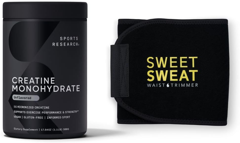 Sport de cercetare Creatina Monohidrat și Sweat Sweat Trimmer - negru și galben (mare)