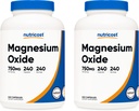 Nutricost Oxid de magneziu 750 mg, 240 capsule (2 flacoane)