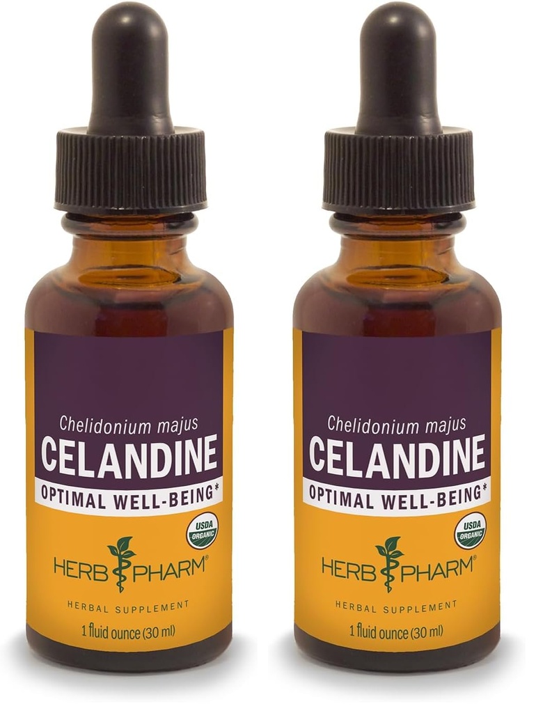 Herb Pharm Certified Organic Celandine Lichid Extract - 1 Ounce (Pachet de 2)