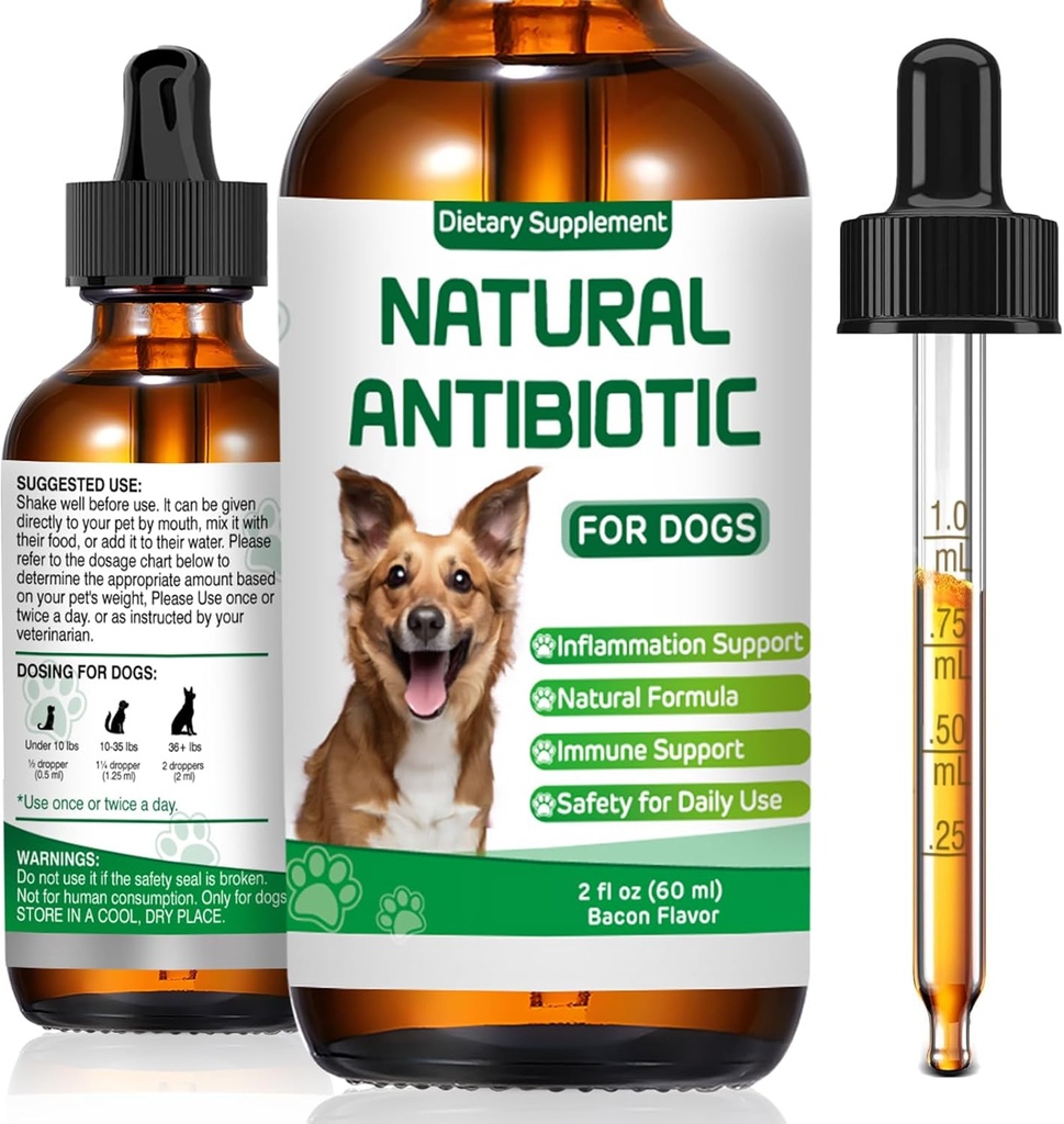 Antibiotice pentru câini, Antibiotice naturale pentru câini,Pet Antibiotic, Câine Multivitamine, Sprijină Alergia câinilor și Mâncărime Ajutor, Supliment alimentar, Supliment natural Herbal