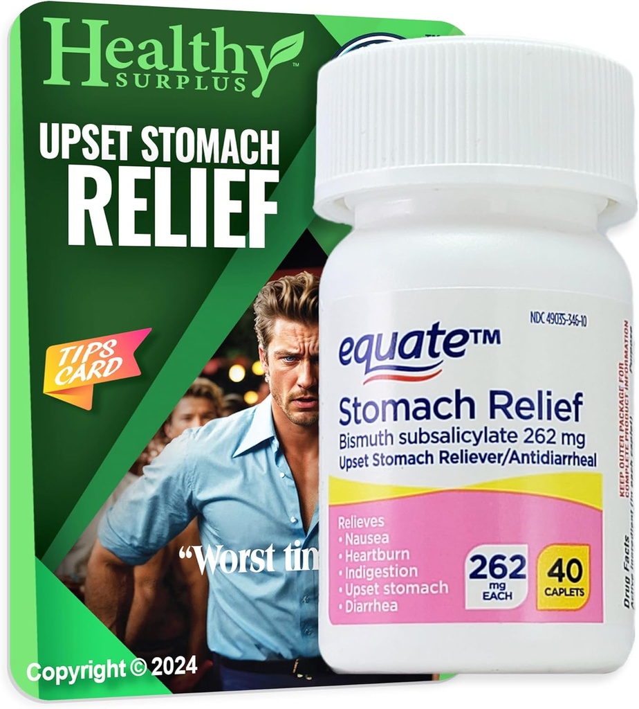 Relief stomac sănătos excedentar - Bismut Subsalicilat 262 mg 40 Caplete