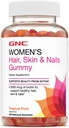 GNC Păr pentru femei, Piele &amp; Nails Gummy - fructe tropicale, 150 Gume, Contine Biotina pentru par puternic si sanatos, piele si unghii
