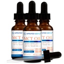 Ulei de stiinta aprobat® MCT - Triglicerid pur cu lanţ mediu (MCT) derivat din nuci de cocos cu acid caprilic (C8) şi acid Capric (C10) - Vegan, 60 ml - Pachet de 3