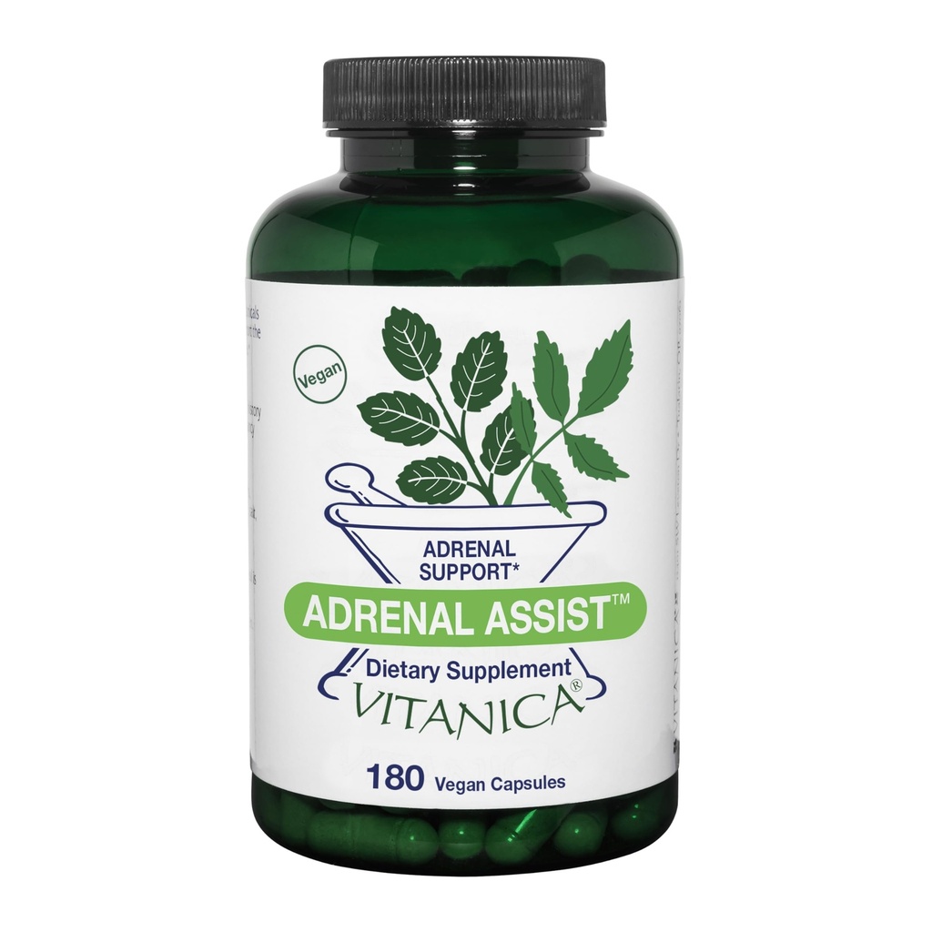 Vitanica Adrenal Assist, Asistenţă suprarenală, Vegan, 180 Conte