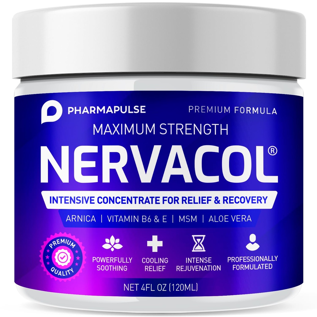 Pharmapulse Neuropatie Nervi Terapie & Relief Cream - Cream maxim de putere de ajutor pentru picioare, mâini, picioare, degetele de la picioare include Alfa Acid lipoic, Arnica, vitamina B6, Aloe Vera, MSM - Soothing eficient 4oz