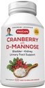 ANDREW LESSMAN Cranberry cu D-Mannose - 30 capsule - Suportă Bladder, Rinichii și urinare Tract Health. Concentrat de Cranberry şi D-Mannose. Capsule uşor de înghiţit