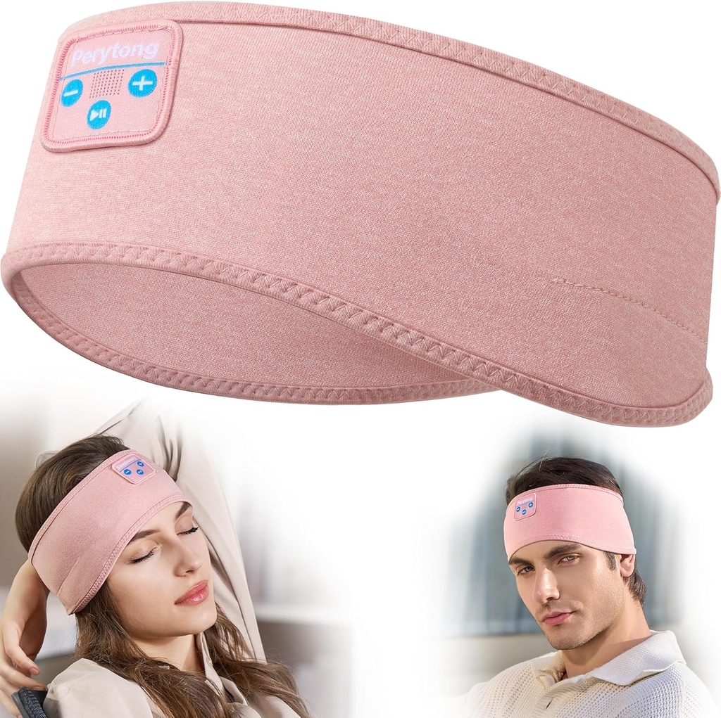 Căști de dormit Perytong - Bluetooth Headband Wireless Sleeping Headband cu căști Band Muzică Cadouri unice pentru bărbați Femei