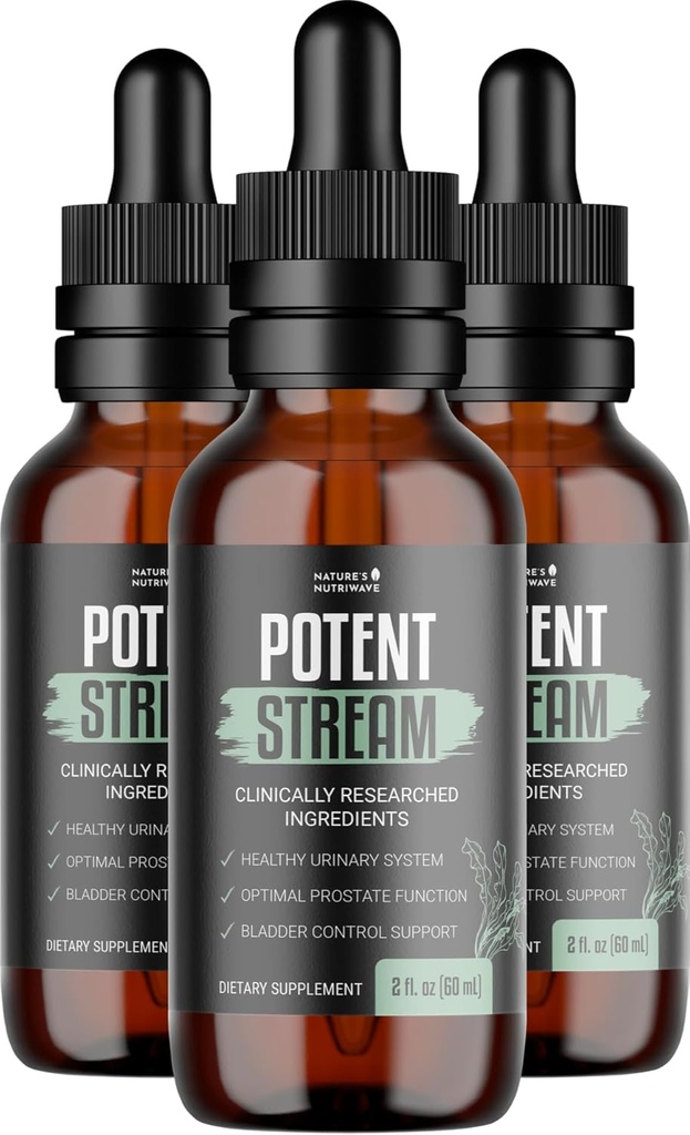 PotentStream Drops - Formula originală, Natural Liquid Supplement with Plant Extras 